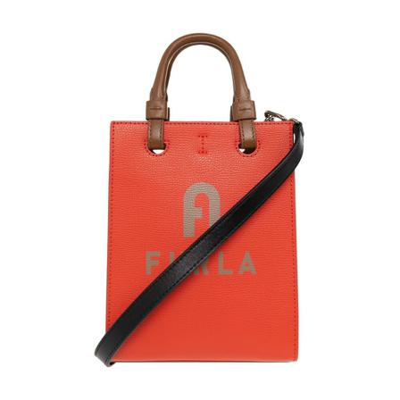 Furla Varsity Style Mini Shoulder Tas , Rood , Dames , Maat: ONE Size Schoudertassen