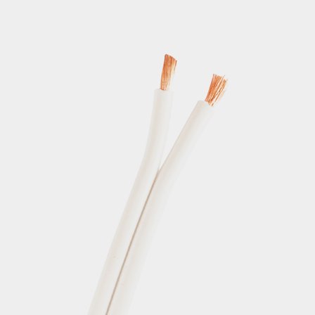Cable de altavoz Proson, cobre libre de oxígeno (OFC / Oxygen Free Copper), por metro, sin conector, blanco