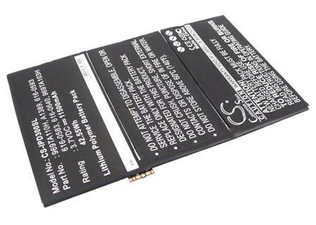 Batteri til nettbrett for Apple iPad 3, iPad 3 HD Wifi, MD510LL/A etc.