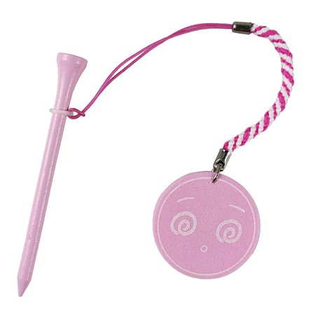 Golf Trä-Tees med Anti-tappningsrep och Magnetisk Modetryck Roligt Mönster Rund Hänge Golfbollshållare Golfgåva