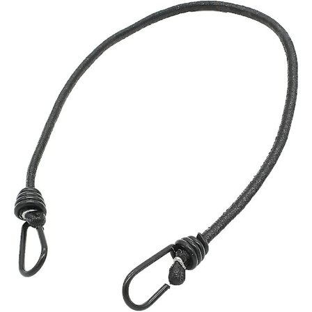 Setti 10 elastista benjinauhaa 2 koukulla - 5 kokoa 40-150 cm - musta (nahka)