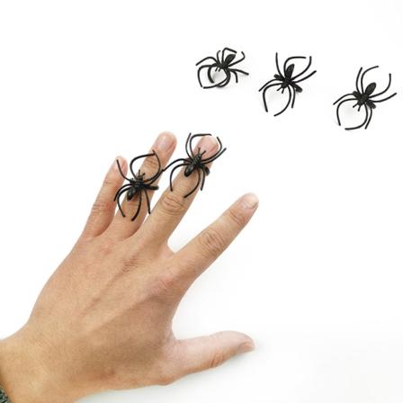 20 stk. Halloween edderkop ringe spøgelsesfestival kostume rekvisitter simulat