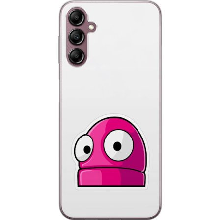 Kompatibel Mobilcover til Samsung Samsung Galaxy A14 5G Rosa tegneseriefigur med store øjne i legende og humoristisk stil