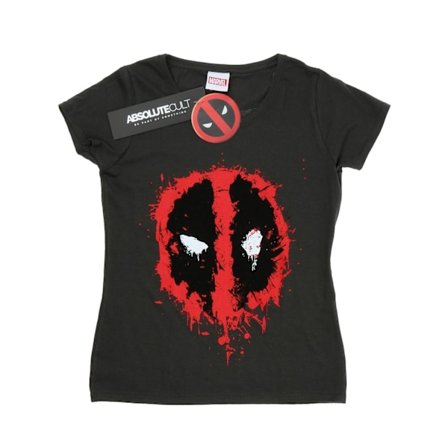 Deadpool Dam Splat Face Bomull T-shirt XL Ljus Grafit