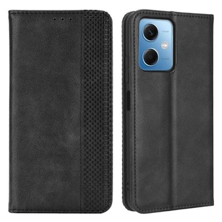 Bofink Vintage Xiaomi Redmi Note 12 Læder Etui - Sort