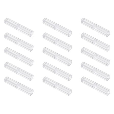 15 st Klar Behållare Enstaka Pennfodral Transparent Pennfodral Kulspetspenna Presentask Kristall Pennaskar