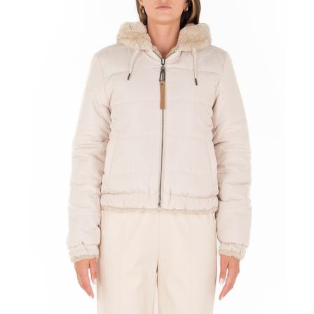 Silvian Heach, Faux Fur Shearling Jackets Beige, Dames, Maat:M
