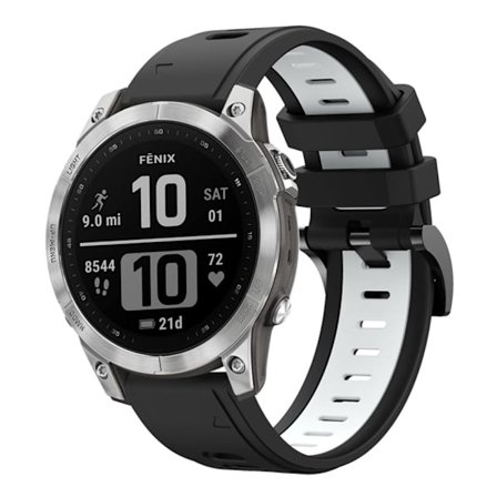Garmin Instinct 2 Solar Two-color Silicone Watch Band - Black / White