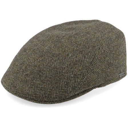 Wigéns - Groen flatcap Cap - Ivy Modern Cap Olive Flat Cap @ Hatstore