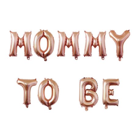 Mom to Be Ballonger Blivande Mamma Babyshower Fest