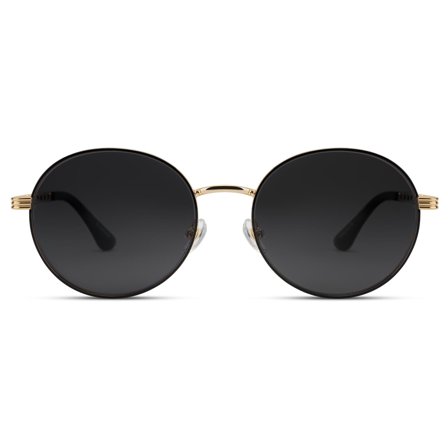 Occasus | Round Gold-tone and Grey Polarised Sunglasses for Men - Polarised sunglasses