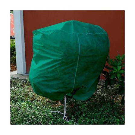 Växtskyddskåpor, återanvändbar dragsko vinterväxtskyddsbag, växtövervintringsslöja, växtskydd mot frost (grön-80x100)