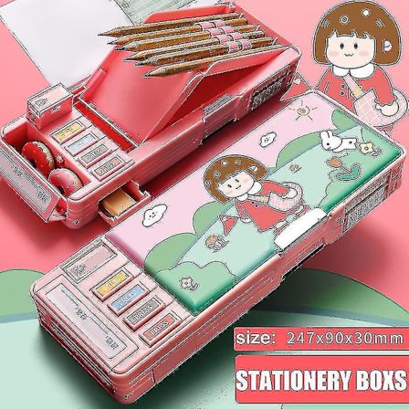 Monitoiminen penaali, paperitavaran järjestelylaatikko, söpö kuvio, koulutarvikkeet