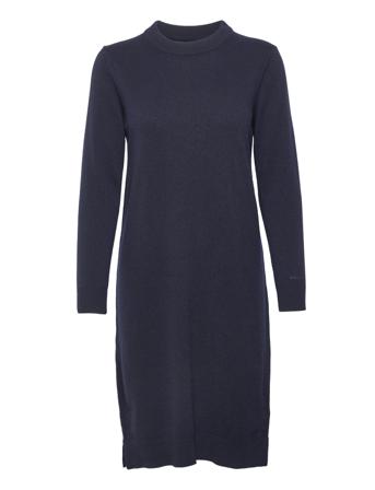 D1. Superfine Lambswool Dress Dresses Knitted Dresses Marineblå GANT