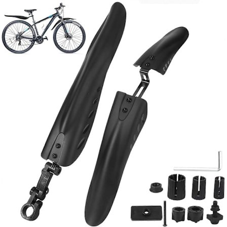 Cykelstænkskærme Justerbare For og Bag MTB Stænkskærme Mountainbike Stænkskærmssæt til MTB, Racercykel, Mountainbike, 24-29 Tommer