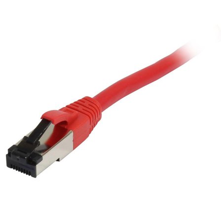 SYNERGY Patchkabel RJ45, CAT8.1 2000Mhz, 0,5m, rot, S-STP(S/FTP), TPE(Ultra SuperFlex), AWG26, Synergy 21