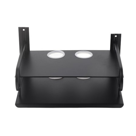 Dobbeltlags flydende væghylde TV-boks hylde vægmonteret router DVD-kabelboks hylde til husholdning