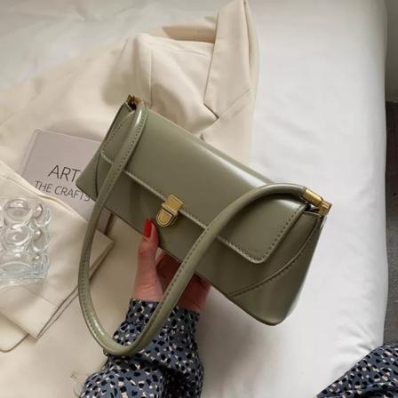 Klassisk Armpit Axelväska Fransk Vintage Handväska Dam Märke Väskor Mode Kvinnlig Singel Axelväska Klassiska Clutches Green shoulder bag