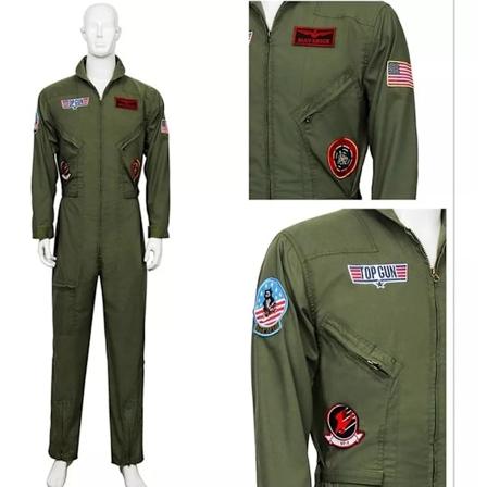 Retro Militær Pilotkostyme For Voksne Og Barn, Farge Verde Child-S