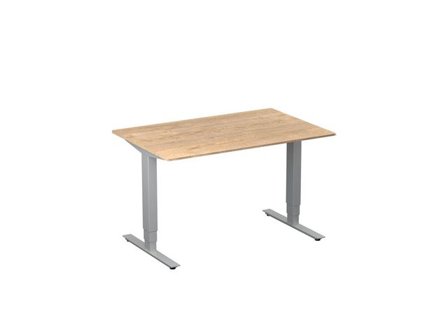 deNord Design Bord höj/sänk Pro 1200x800 ek/silver - Lyreco - Kontorsmöbler och inredning > Bord och hurtsar > Skrivbord - Höj/sänkbar