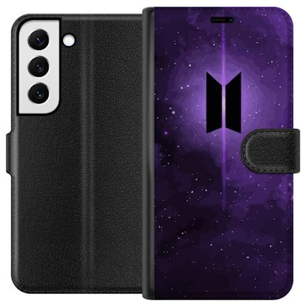Kompatibel Tegnebogsetui til Samsung Samsung Galaxy S22 5G BTS-logo lilla galakse kpop hær-plakat rummet stjerne himmel koreansk musik band symbol ik