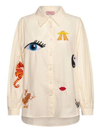Sasha Shirt Cream Hunkøn
