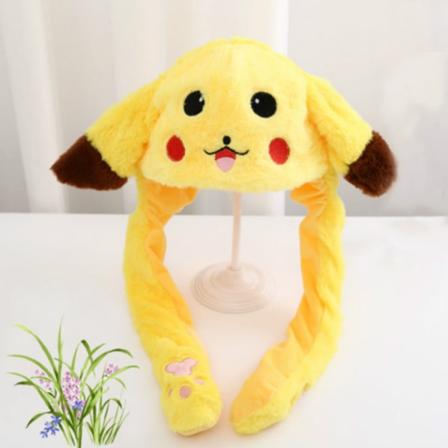 Ikke-lysende Pikachu Kvinde Pige Sjov Plys Øre Dyr Hat Fødselsdag