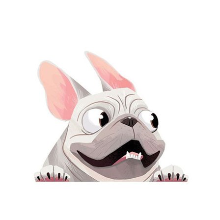 Bilsticker, 3D Bilstickere Hund Bilsticker Bagrude Sticker Fransk Bulldog