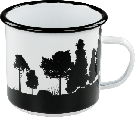 Hällmark Enamel Mug 2-Pack eating utensils White OneSize