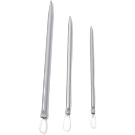 3 st Silver Nylon Trådtrådare Nål, Storögd Sticknål för Sömnad och Tygkonst, Storögd Nål