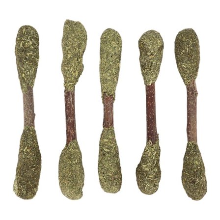 5 stk. Kanin Tyggepinde Tand Slibning Interaktiv Lucerne Græs Hamster Tyggelegetøj til Guldbjørn Marsvin