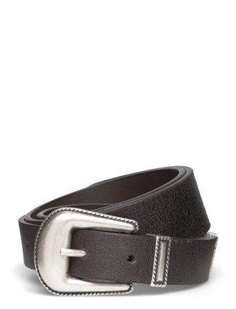 Anderson's Western Belt - Suede Brown - 3,5-2,5 Cm - Brown - 90