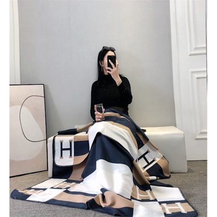 H-formet uldstolpe airconditioner tæppe kashmir tæppe varm