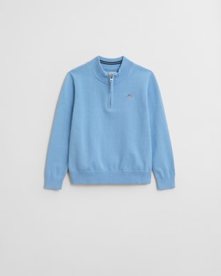 GANT - Shield bomullsgenser med half-zip til barn dream blue