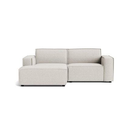 Lyon Lille Chaiselong Sofa, Venstrevendt, Modesto Creme, Pladsbesparende Design 225x160x80cm - Perfekt til Små Stuer & Lejligheder