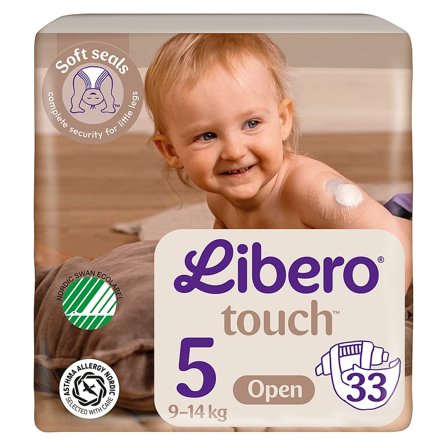 Libero Touch Åbne Bleer Str. 5, 9-14 kg - 33 stk, Børn & Forældre, Bleer, Engangsbleer