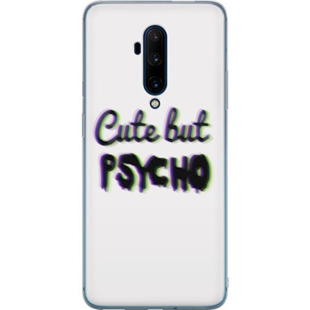 Kompatibel Mobilcover til OnePlus 7T Pro Rainbow-farvet legetøjsfigur med et glad ansigt og farverige cirkler i en legesyg studieillustration