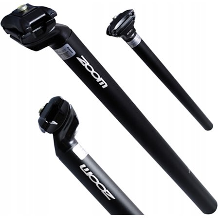 ZOOM Alumiininen Satulatolppa 28,6 x 400 mm Musta