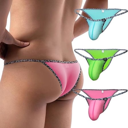 Uusin malli 2025 Miesten seksikkäät leopardikuvioiset alushousut matalalla vyötäröllä, painetut alusvaatteet, pullistava pussi