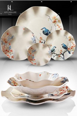 Hermia - Middagssæt (24 dele) Bird - Flerfarvet - Servicesæt - Fra Homeroom