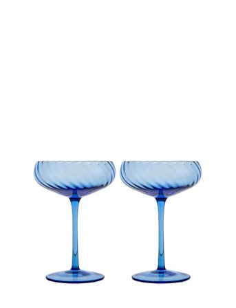 Byon Champagne Saucer Opacity 2Pcs/Set - Blue - ONE SIZE