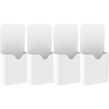 Magnetisk Opbevaringsboks, [4 stk.] Magnetisk Penneholder til Opbevaring af Tuscher, Viskelædere, Organizer til Køleskab, Skrivebord, Skab og Andre 