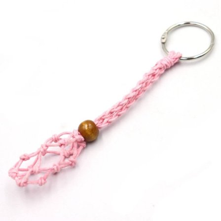 Tom Sten Hållare Nyckelring Kristall Healing Sten Nät Nyckelring