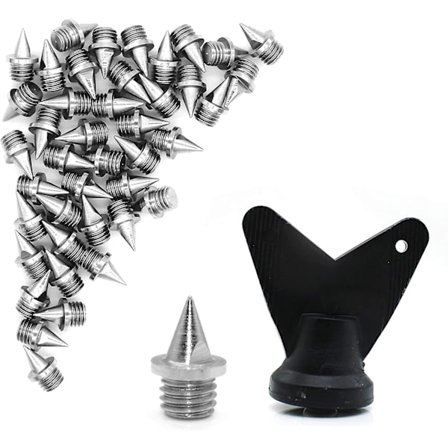 42 Stykker Stål Pigger Sko Pigger, 1/4 Tommers Sko Pigger Erstatning Med Piggnøkkel For Sport Løpebane Og Terrengløp