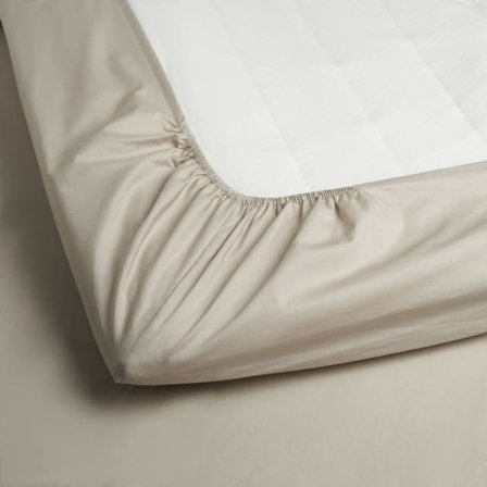 Åhléns Home Dra-på-lakan LJUVLIG 90x200 cm Beige ONESIZE