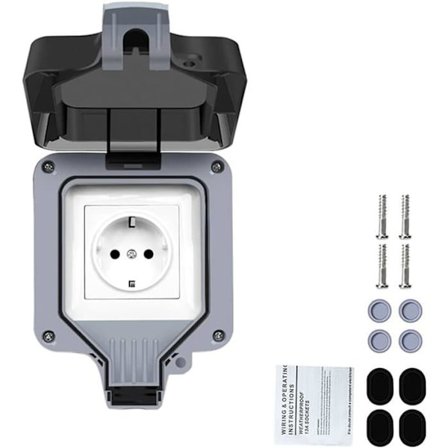 NetBoat Vanntett Utendørs Stikkontakt IP66 Vanntett Utendørs 16A