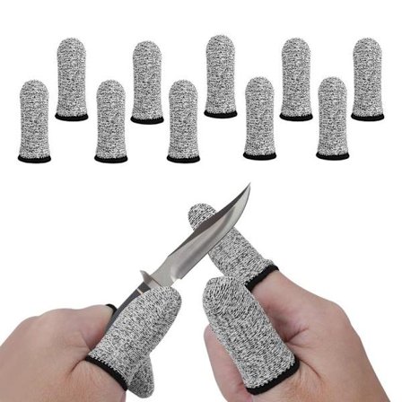 wxsp Skærebestandige fingerbeskyttere - genanvendelige - finger- og tommelfingerbeskyttere - åndbare - arbejde køkken have skulptur - pakke med