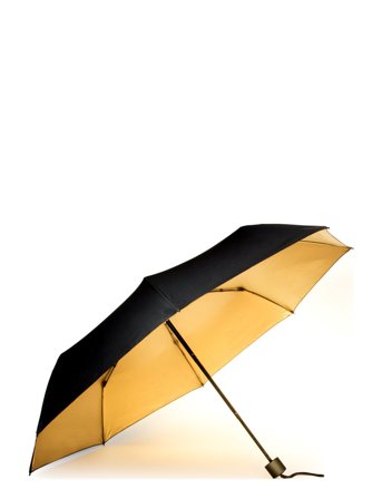 Suck UK | Black & Gold Umbrella | ONE SIZE
