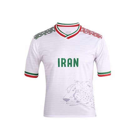 Sports Iran Fotboll T-shirt – Jersey Style Kortärmad Sports National Football Team Graphic Sports T-shirt, S
