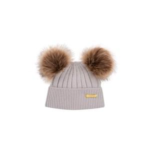 Bjällra Couture Gray Pom Pom Beanie One Size - Headwear - One size - Grey